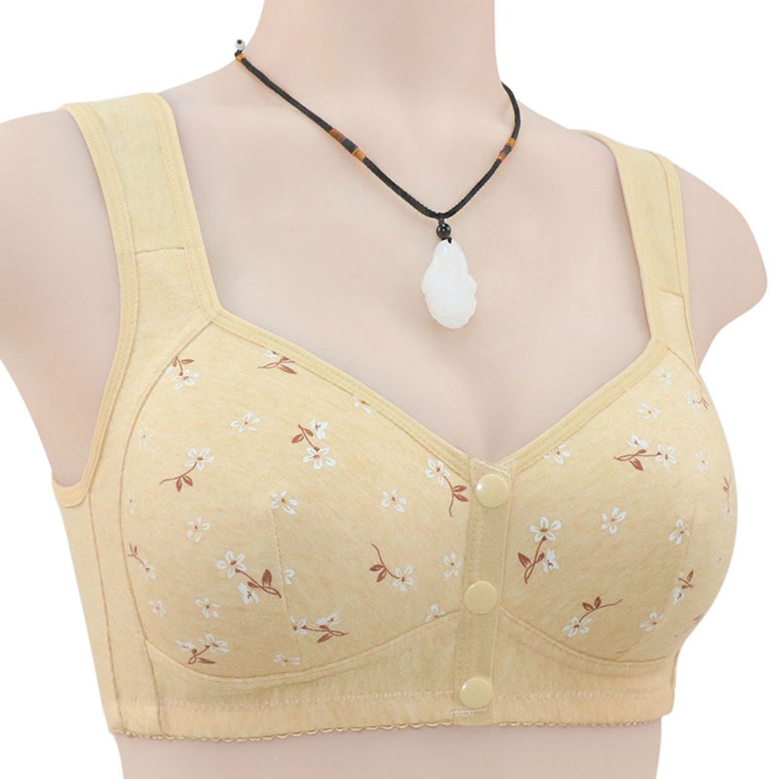 Women's Comfortable Daisy Bra with Convenient Front Button Bra for Female Everyday Daily Wearing