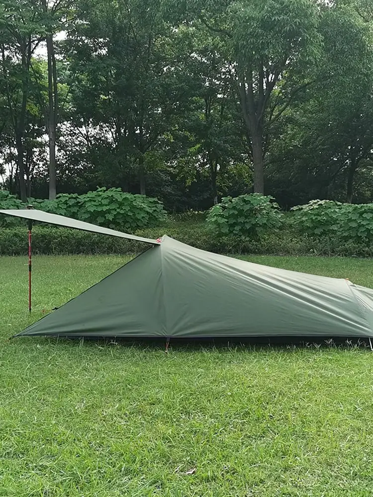 Ultralight Outdoor Single Person Camping Tent Water Resistant Tent Aviation Aluminum Support