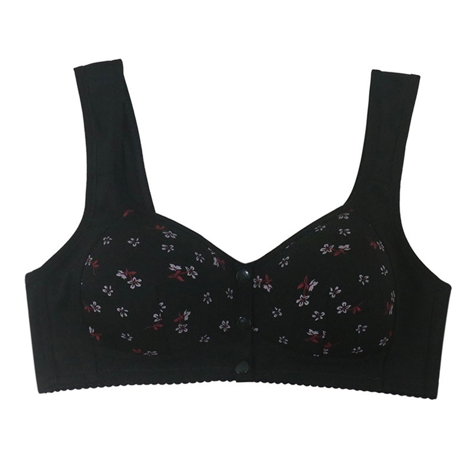 Women's Wireless Adjustable Bra with Convenient Front Button Bra for Female Everyday Daily Wearing