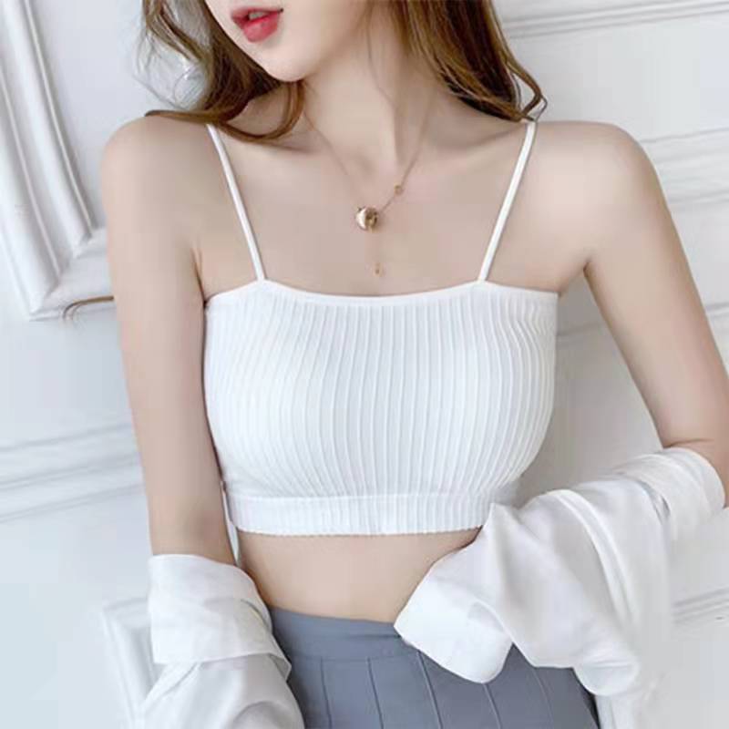 Sexy Tank Top Solid Color Short Top Women's Summer Basic Short Top Street Style Sleeveless Camo Cool Girl Short T-shirt Top