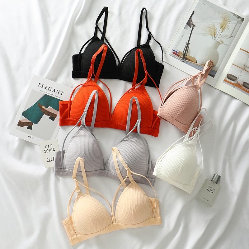 Sexy Bra Women's Wireless Bra Push Up Bra French Triangle Cup Bra Bra Line Top Women's Fit Bra Without Steel Ring