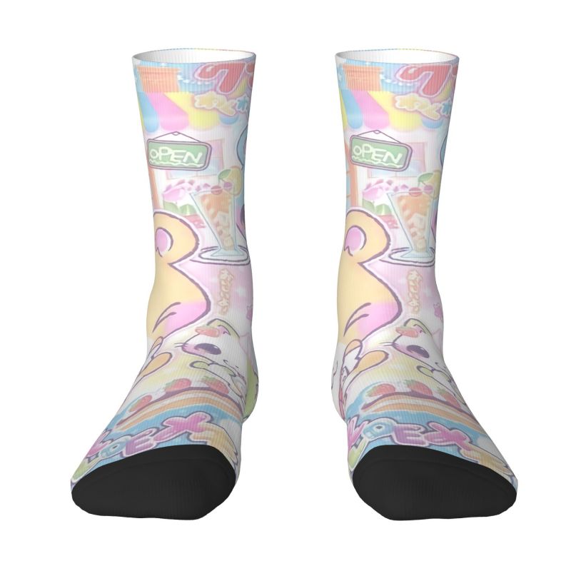 Sugarbunnies Dress Socks Men's Women's Warm Fashion Anime Manga Cartoon Rabbit Crew Socks