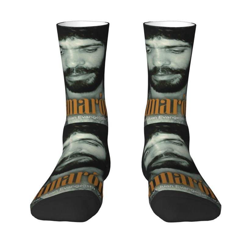 Island Shrimp Camaron De La Isla Men's Crew Socks Unisex Fashion 3D Print Flamenco Singer Dress Socks