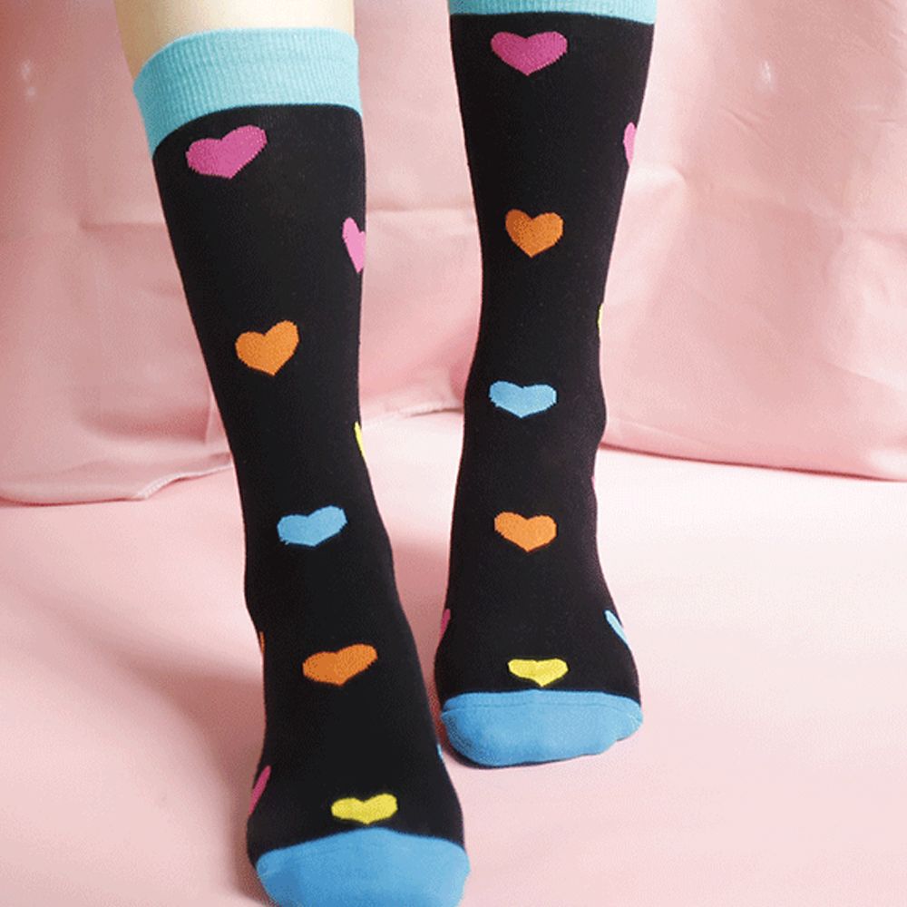 Fashion Female Winter And Autumn Women Sweet Long Tube Socks Cotton Heart Pattern Socks