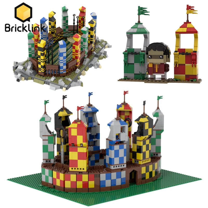Bricklink MOC Movie Magic School Quiditchs Pitch Sports Venue Architecture City House Creative