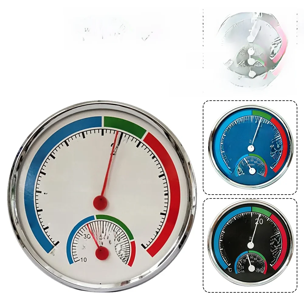 Mini Round Pointer -30℃-50℃ Temperature Meter 20%-100% Hygrometer Analog Thermometer Monitor