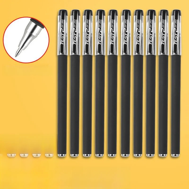 Black Frosted Gel Pen Carbon Pen Signature Pen Red And Blue Student Office Examination Special Pen