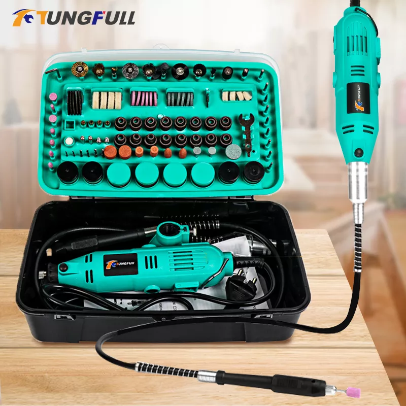 Tungfull Electric Drill Dremel Grinder Mini Polishing Machines With Grinding Accessories Set