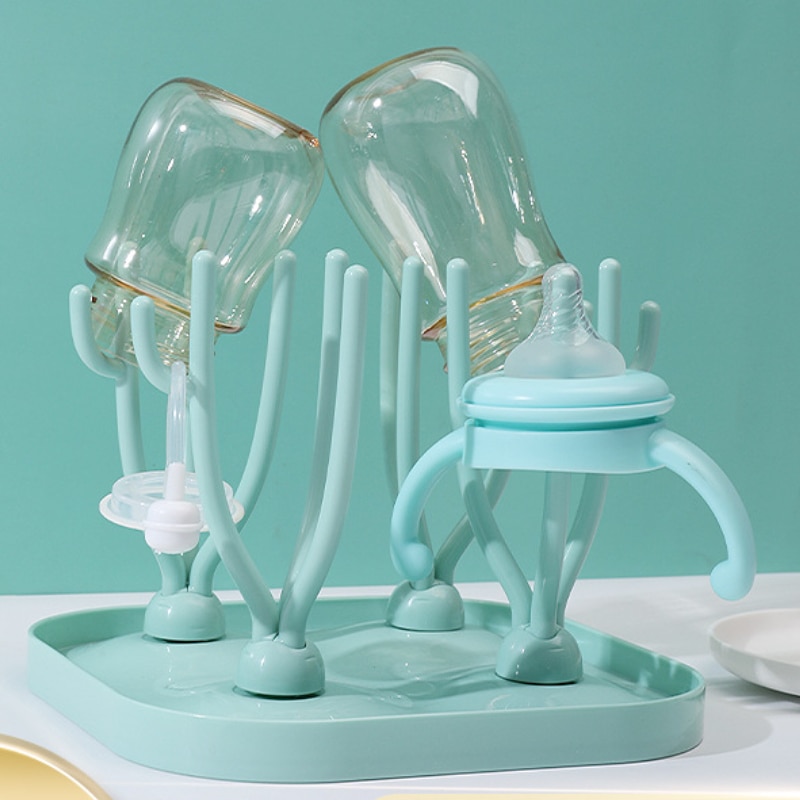 drying rack Bottle Dry Rack Baby Bottle Drain Drying Racks Blue Pink Baby Bottle Cleaning Dryer Drainer Storage Drying Rack