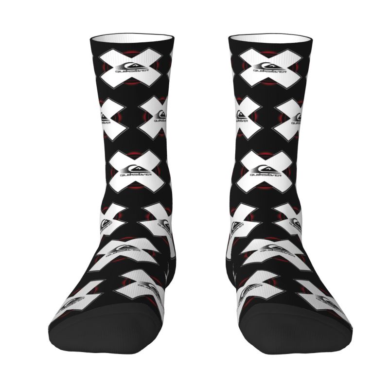 Surf Surfing Quiksilvers Men Women Crew Socks Unisex Novelty 3D Printing Dress Socks