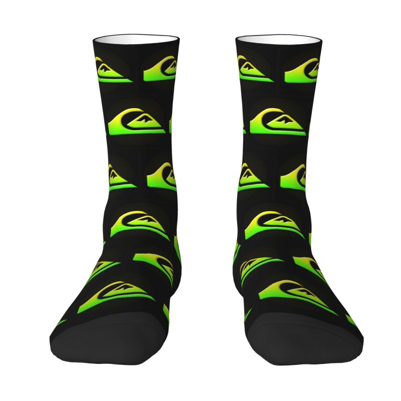 Surf Surfing Quiksilvers Men's Crew Socks Unisex Cool Spring Summer Autumn Winter Dress Socks