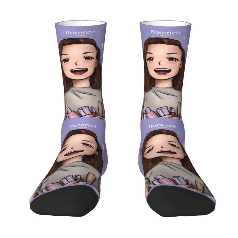 Novelty Mens Florence By Mills Dress Socks Unisex Comfortable Warm 3D Printing Crew Socks
