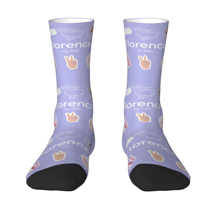 Florence By Mills Mens Crew Socks Unisex Funny 3D Printing Dress Socks