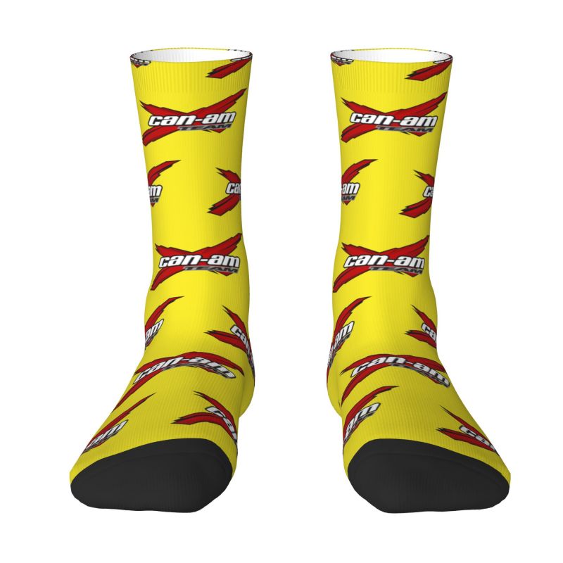 Kawaii Printing Can-Am Socks for Women Men Stretch Summer Autumn Winter BRP Motorcycle Crew Socks