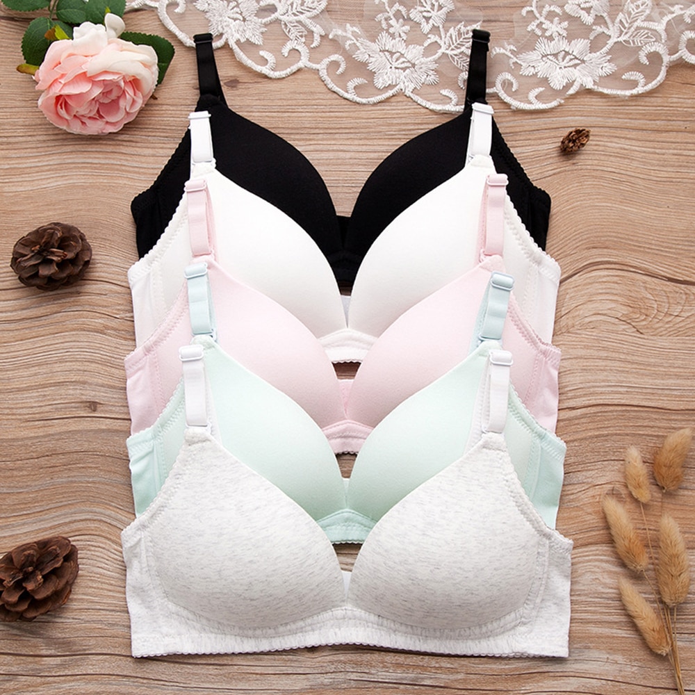 Women Lingerie Comfortable Soft Bra Solid Color Lightly Teenage Girls Underwear Transparent Tank Tops Fresh Wirefree Bra