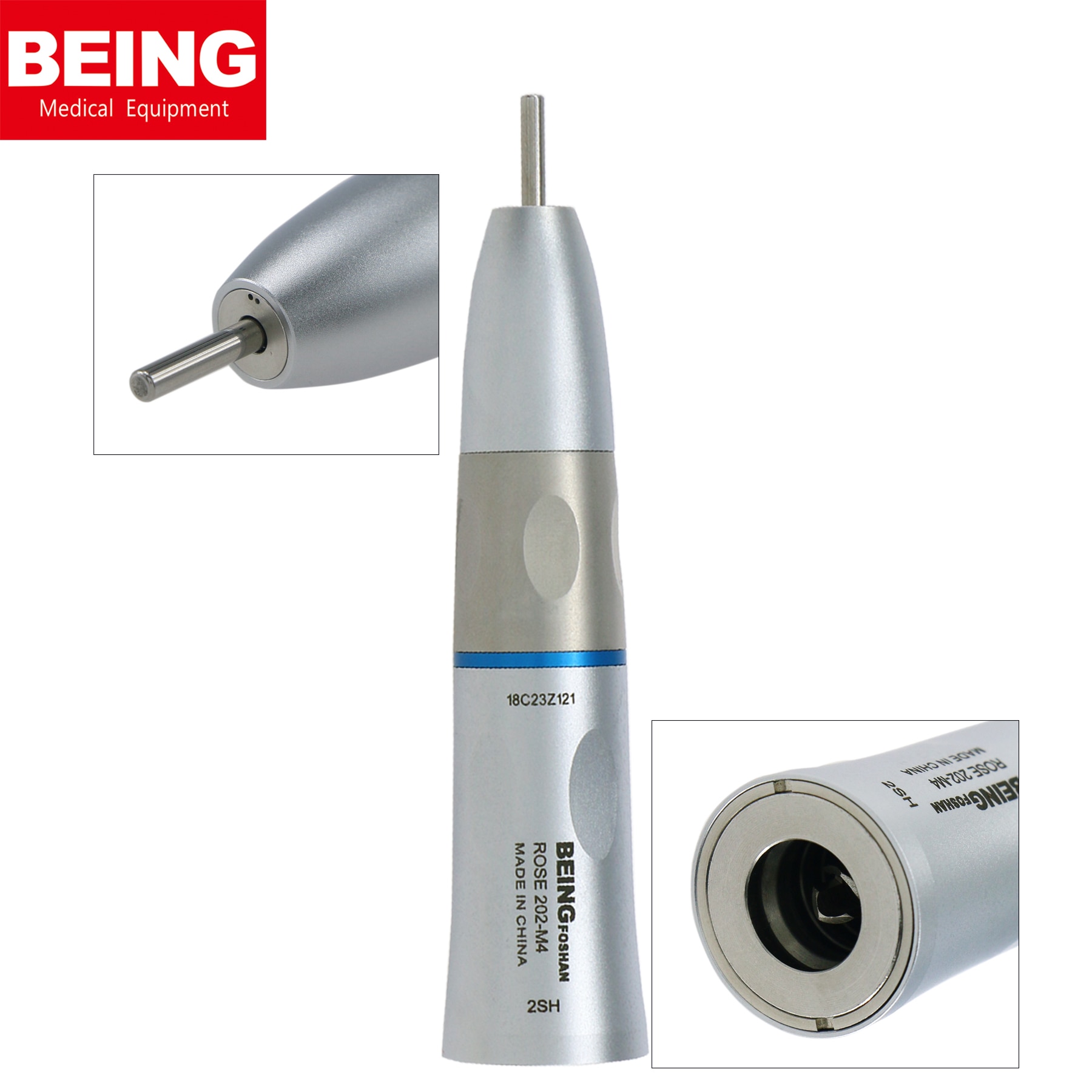 BEING Dental Low Speed Straight Handpiece Cone Nose 1:1 Inner Water 202SH KAVO NSK Handpiece