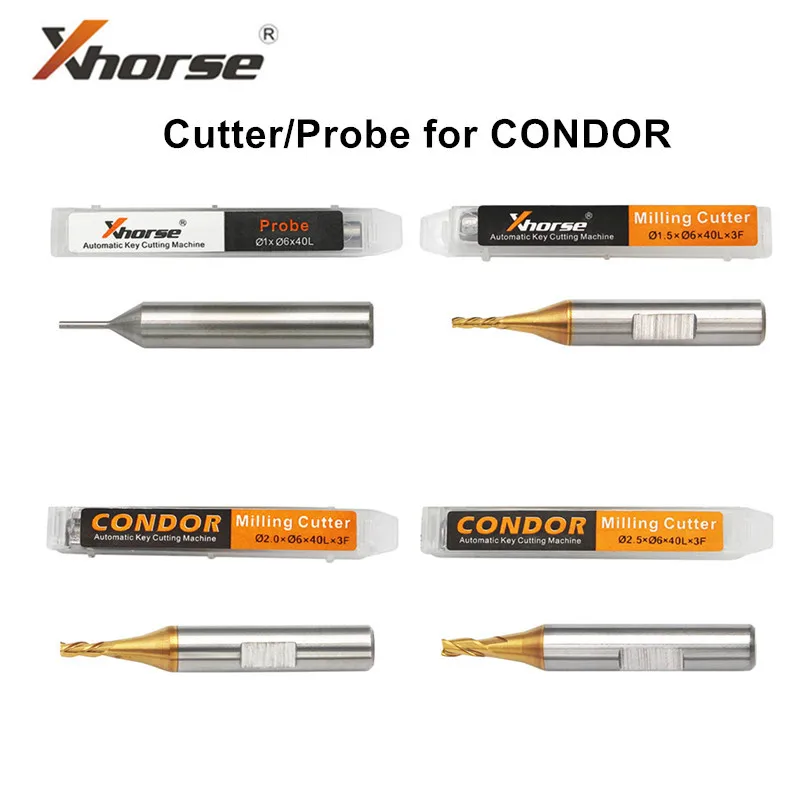 Xhorse Condor Milling Cutter Probe 1.0mm 1.5mm 2.0mm 2.5mm For XC MINI Plus XC-007 Dolphin XP-005