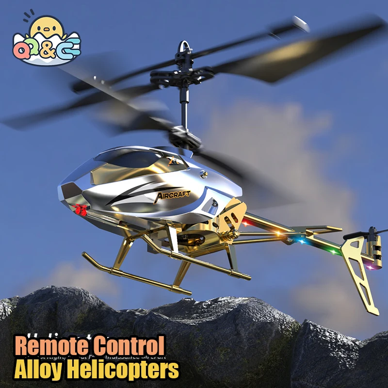 RC Helicopter 2.5CH Remote Control Airplane Kids Toy Resistant Collision Alloy Wireless Aircraft