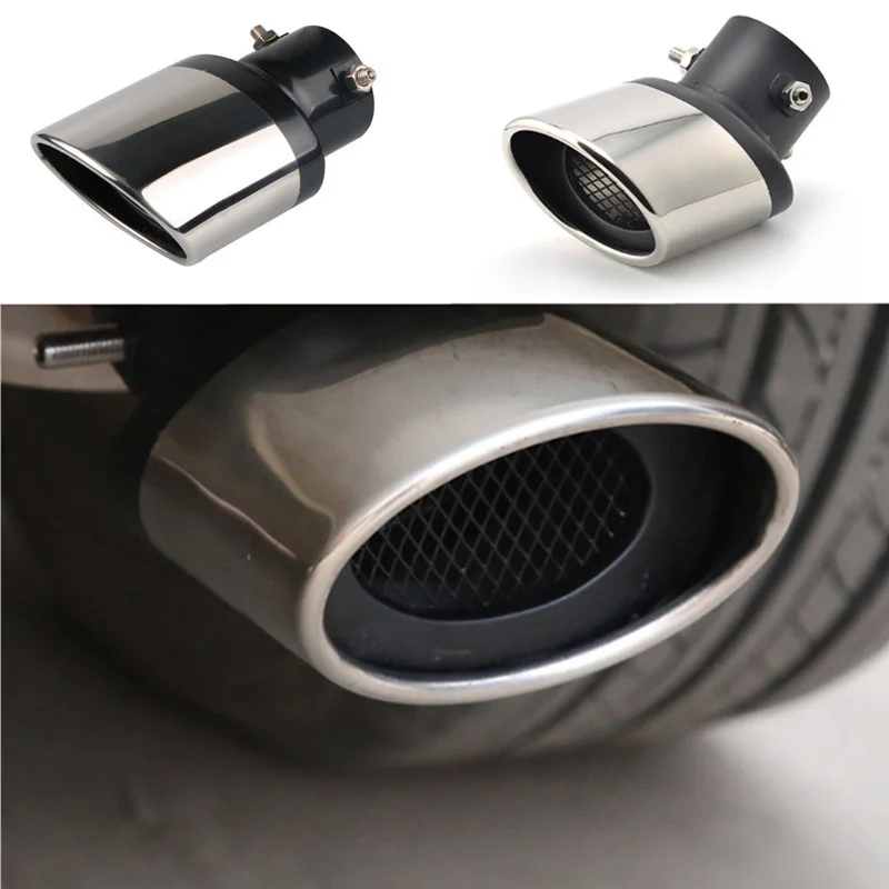 Stainless Steel Car Exhaust Muffler Tip Pipes Covers For Renault Koleos Clio Scenic Megane Duster