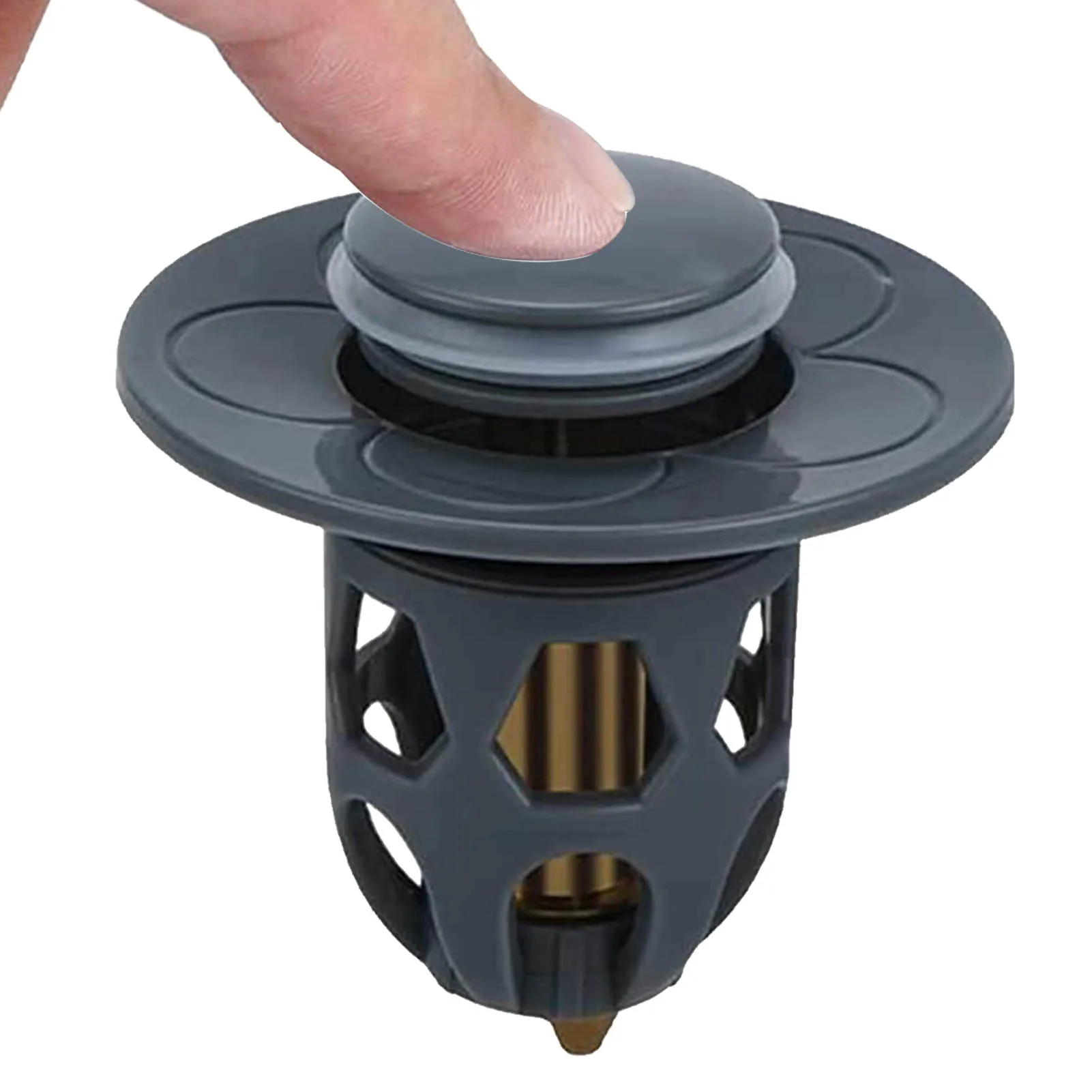 Universal Bathroom Sink Stopper Quickly Seal and Drain Water Leak Proof for 1.34-1.57 inch Drain Holes