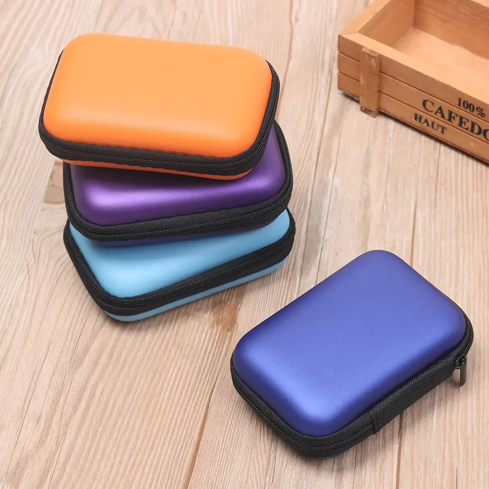 Portable Mini Earphone Bag Coin Purse Storage Box Carry Pouch Memory Card Case Cable Organizer