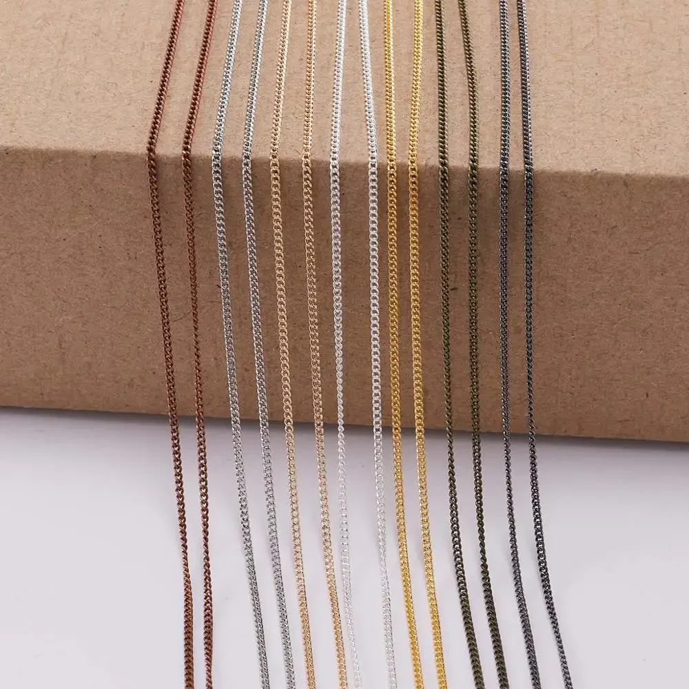 5 m/lot Gold/Bronze Plated Necklace Chains For Jewelry Making Findings Materials Handmade DIY