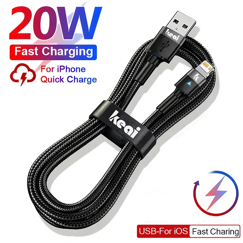 KEAI 20W USB C Cable For iPhone 15 14 13 12 11 Pro Max Mini PD Fast Charging For iPhone 14 8 Plus XS