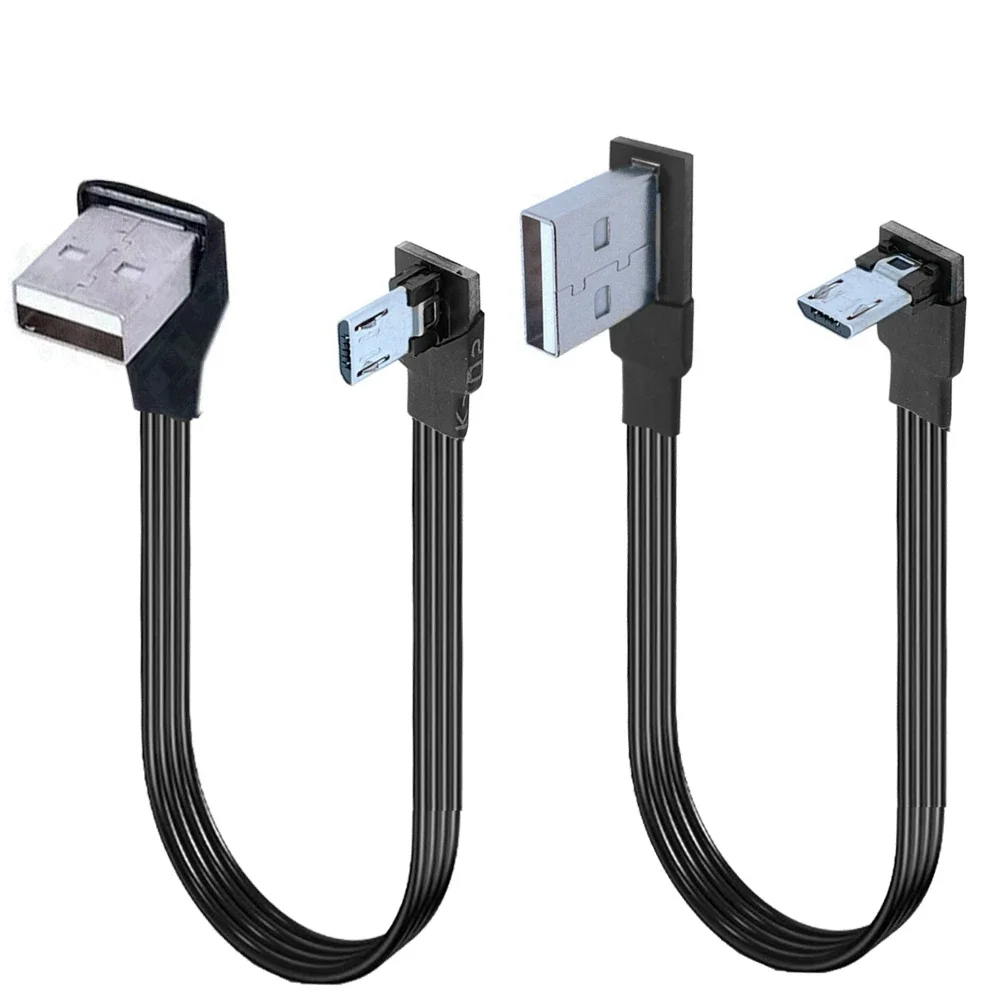 5CM-300CM Super Flat Flexible straight&Up & Down & Left & Right Angled 90 Degree USB Micro USB Male