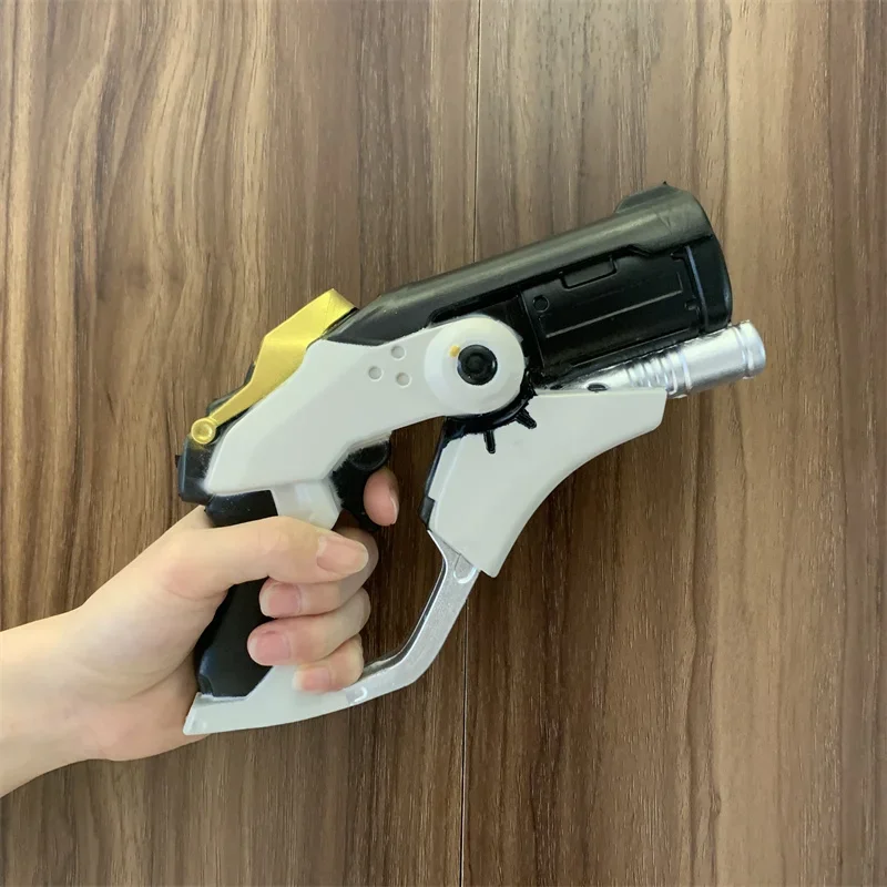 Game OW Angels Revolvers Weapon Gun 1:1 Cosplay Safety PU Gift Outdoor Toy Rubber Soldier 76  D. va