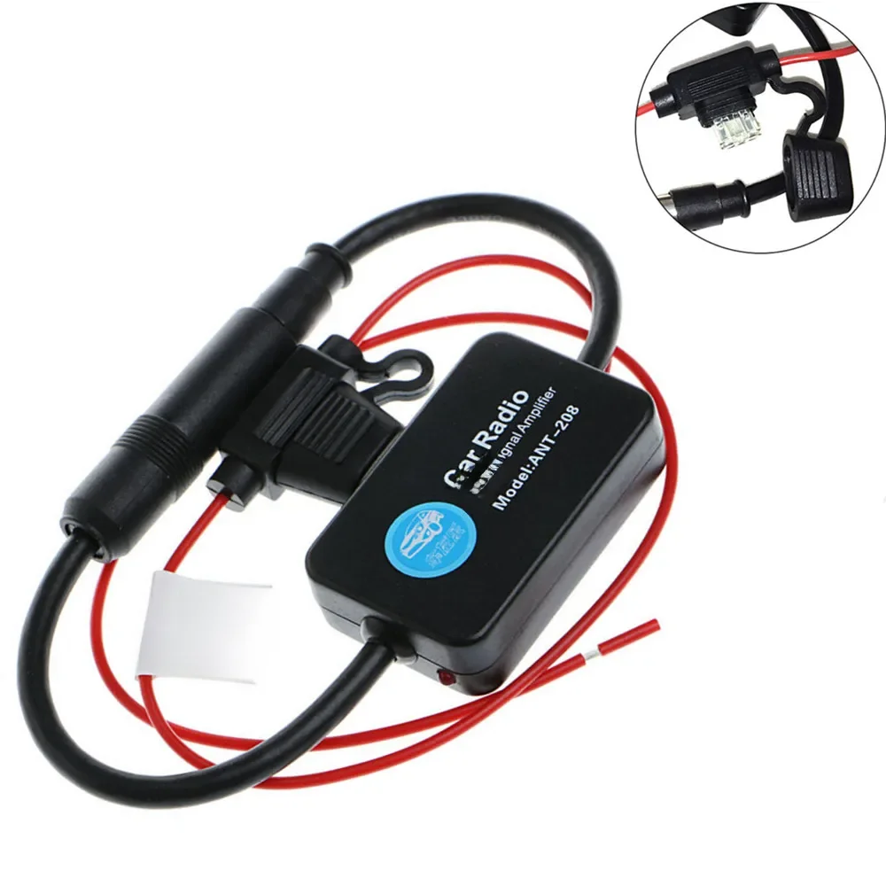 Universal Practical FM Signal Amplifier Anti interference Car Antenna Radio FM Booster Amp Auto