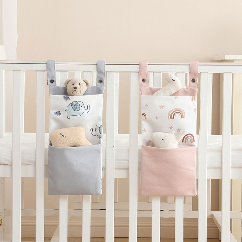 Cartoon Print Nappy Bag Reusable Diaper Bag Multifunction Organiser Bag for Infants Washable Baby Diapers Storage