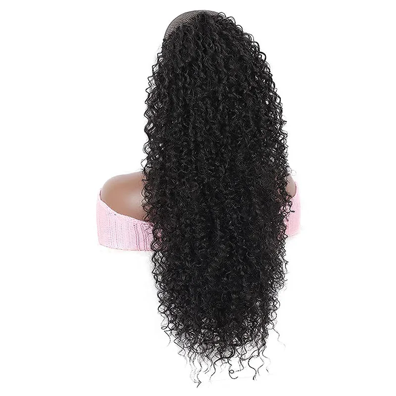 Sylhair Drawstring Curly Ponytail Extension for African Women Afro Kinky Curly Hair Pieces Synthetic
