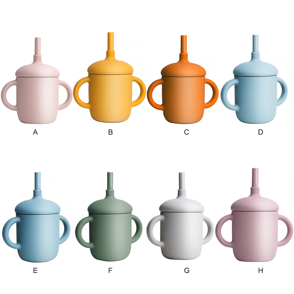 150ml Baby Silicone Sippy Cups Training Drinking Water Portable Feeding Cups Container Drinkware Gifts Toddlers