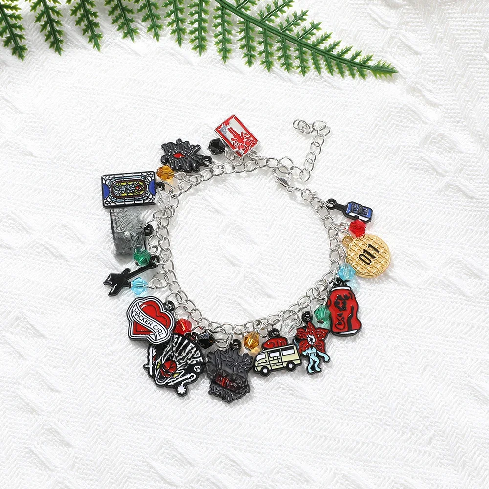 1PC cute cartoon retro dark wind hell fire strange party monster creative trend bracelet