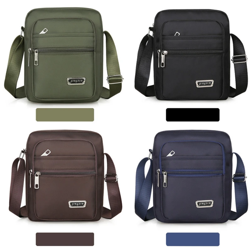 Men's Shoulder Bag Business Leisure Large Capacity Portable Handbag Multi Layer Waterproof Summer