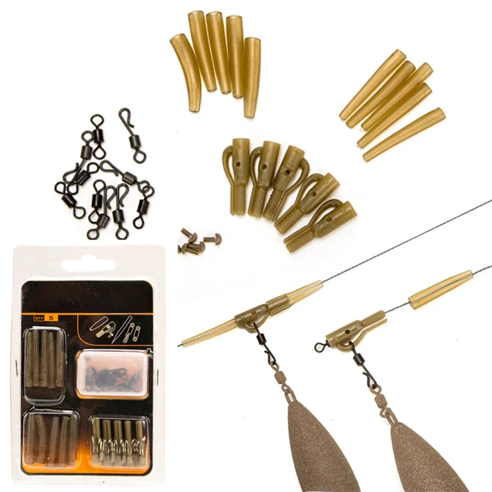 1 Set Carp Fishing Helicopter Rig Kit Heli Sleeve Beads Anti Tangel Sleeves Accessories Carp Rig
