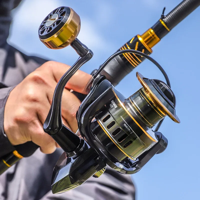 Fishing Reel 7000 Spool Coil Capacity Spinning Reels Small Pool Fishing Equipment Accessories 5.2:1