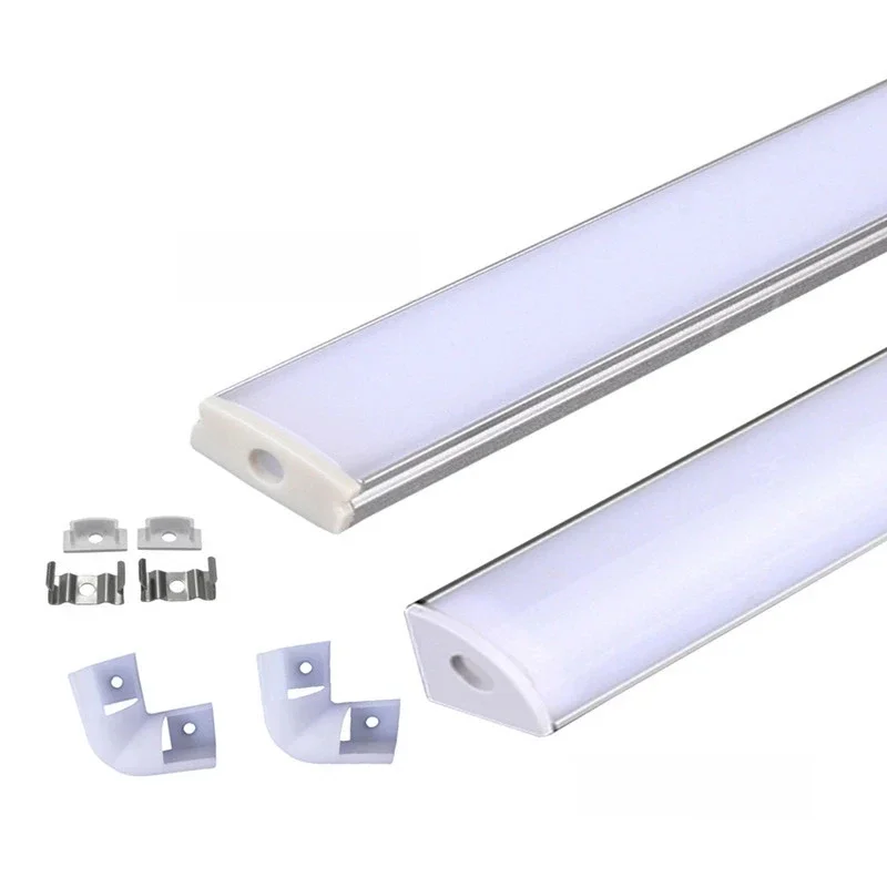LED perfil aluminio 0.5m for 5630 5050 LED hard light strip U/V shape LED aluminum profile channel