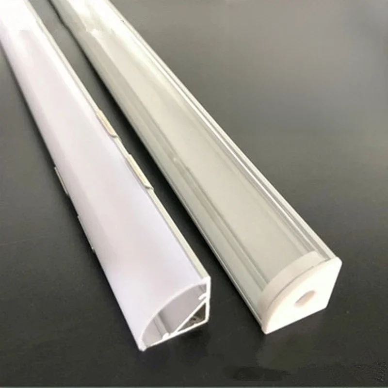1-25Pcs/Lot 50cm Perfil Aluminio Led Corner Aluminium Profile Channel Holder for LED Strip Light Bar