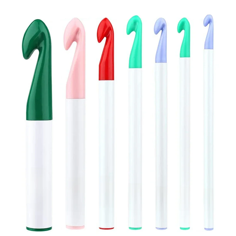 7pcs Huge Crochet Hook Set 20mm-7mm Crochet Needles for Crocheting Knitting Needles Set DIY Craft