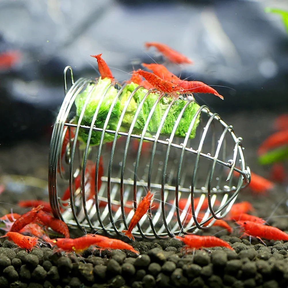 Shrimp Feeding Dish Stainless Steel Shrimp Bowls Feed Dish Metal Container Bait Cage Fish Tank