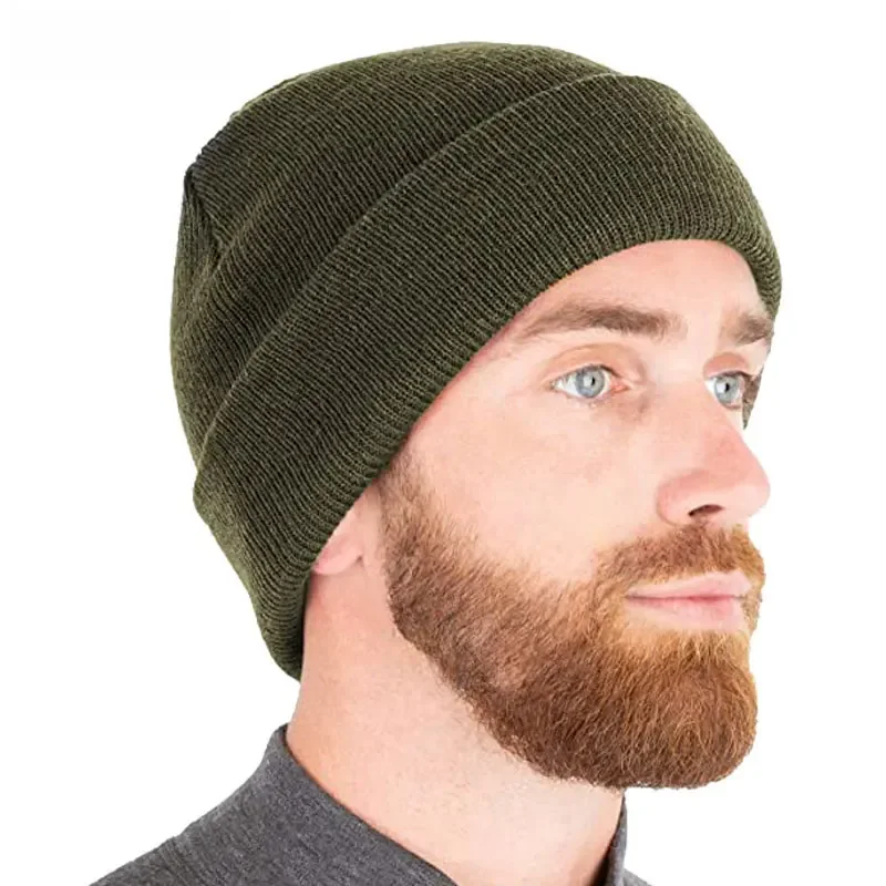 Solid Knitted Hat Winter Hats For Men Skullies Beanies Men Women Cap Autumn Beanie Hat Gorro Warm