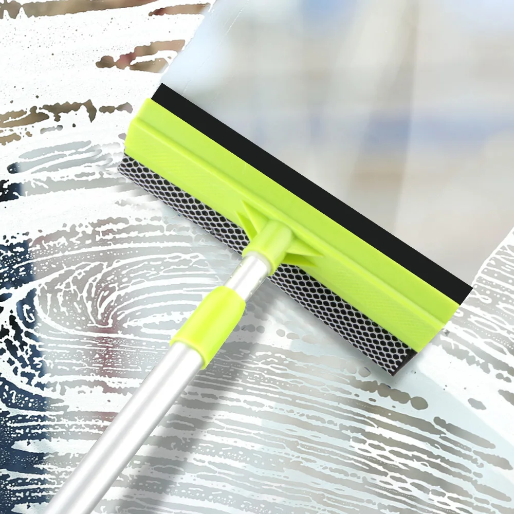 2 In 1 Car Windshield Wiper Foam Washer Brush Mop Window Glass Scraper Cleaner Household Cleaning