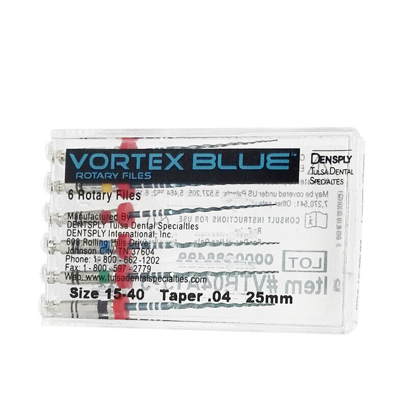 04 Taper Tulsa Dental Vortex Blue 21, 25, 31mm all Taper rotary files 6/pk Dentist Tool Instrument Dental Root Files Root Canal