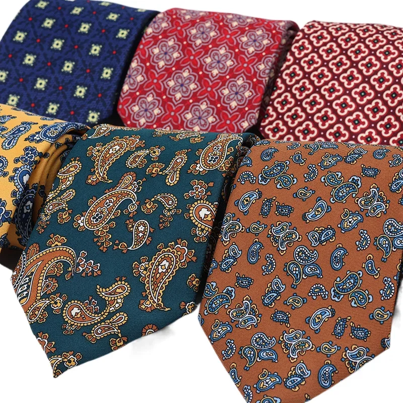 Super Soft Paisley Silk Ties Men Fashion 8cm Necktie For Men Wedding Business Meeting Gravata