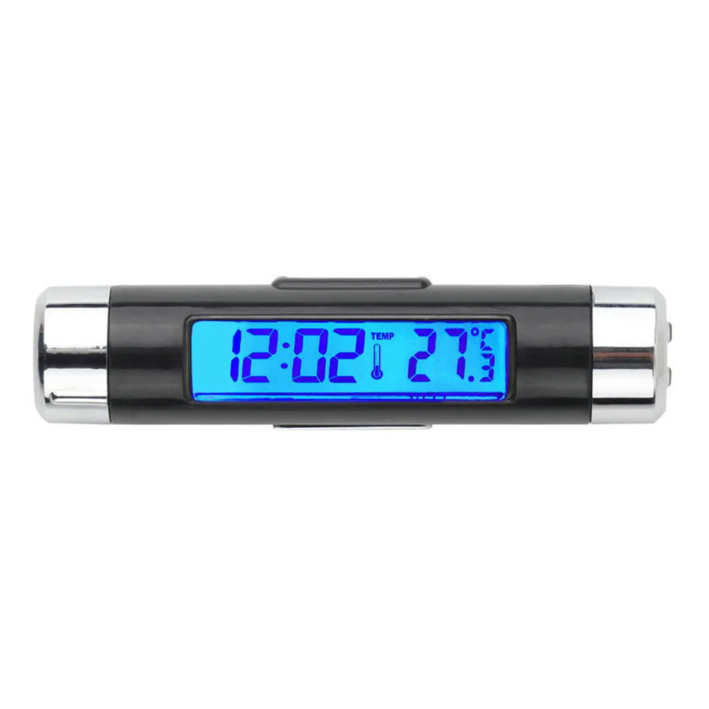 Portable 2 in 1 Car Digital LCD Clock/Temperature Display Electronic Clock Thermometer Car Digital