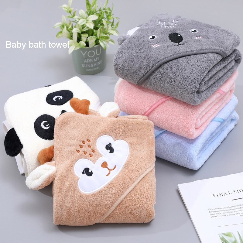 Baby Fleece Blanket Animal for Newborns Bedding Bath Towel Cover Infant Cute Soft Blankets And Quilts Hoodie Bath Towels
