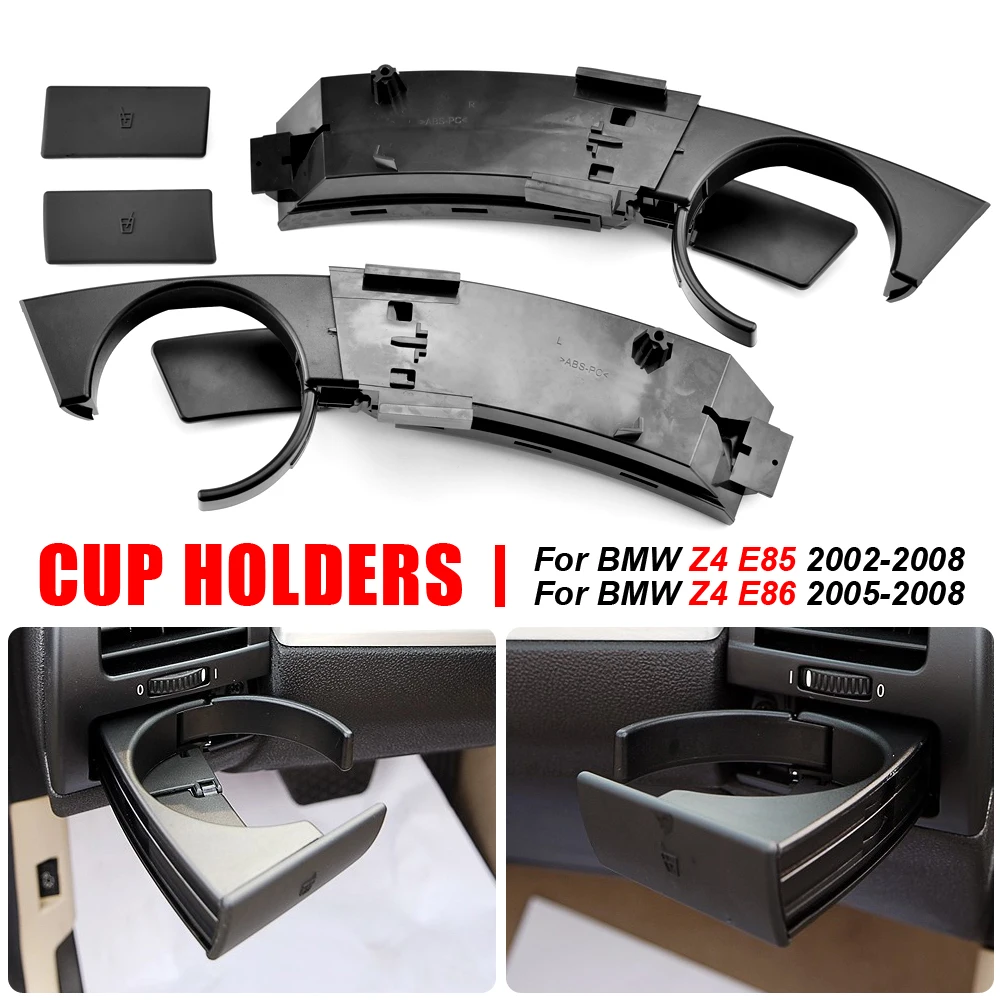 A Pair Dashboard Cup Holder Front Left + Right For BMW Z4 E85 E86 2003-2008 51457070323 51457070324
