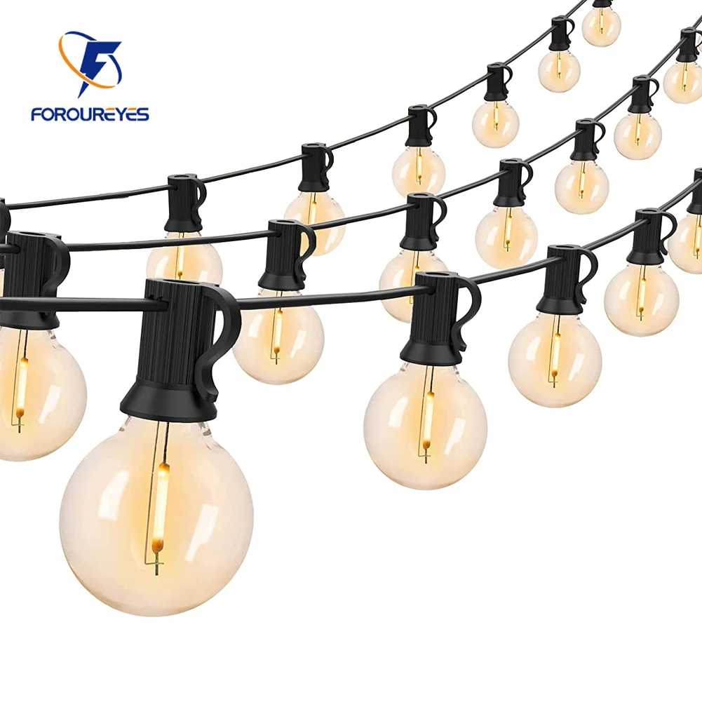 30m Outdoor Garland Lights 220V G40 Plastic Bulb LED Tent Fairy Patio String Light Wedding Garden