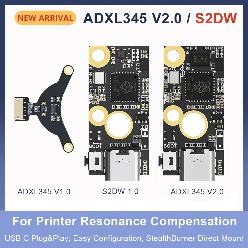 BIGTREETECH ADXL345 V2.0 & S2DW Accelerometer Board For 36 Stepper motors Klipper Firmware Raspberry
